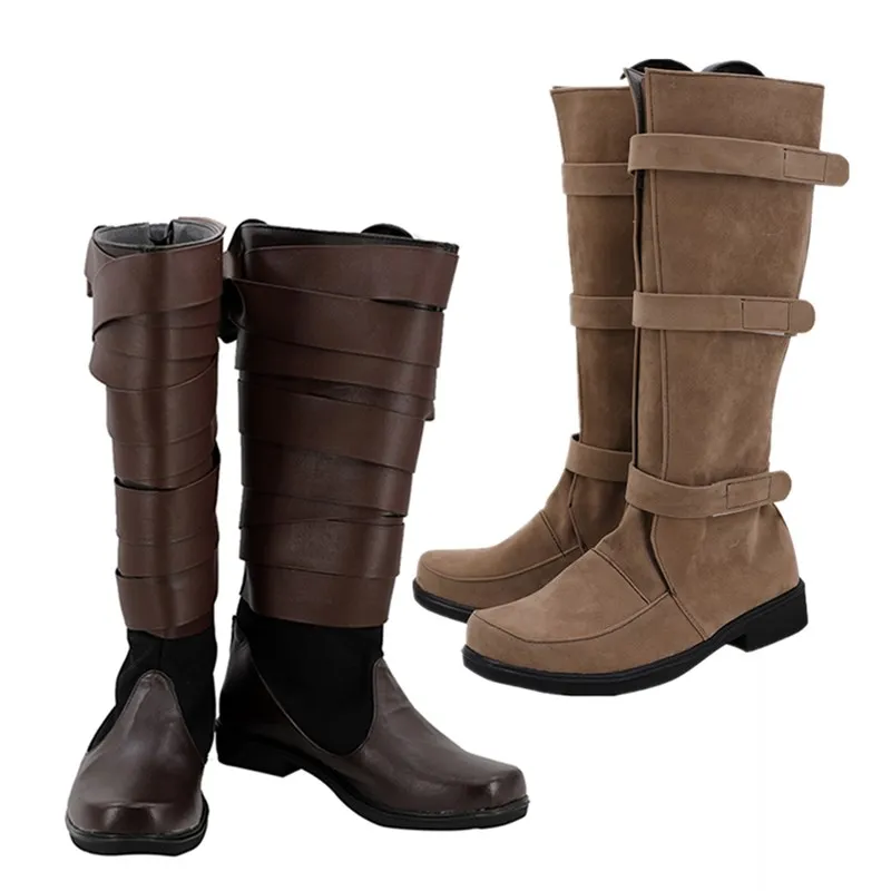 Botas de Cosplay de Luke para hombre, zapatos, Disfraces de Halloween, accesorio hecho a medida