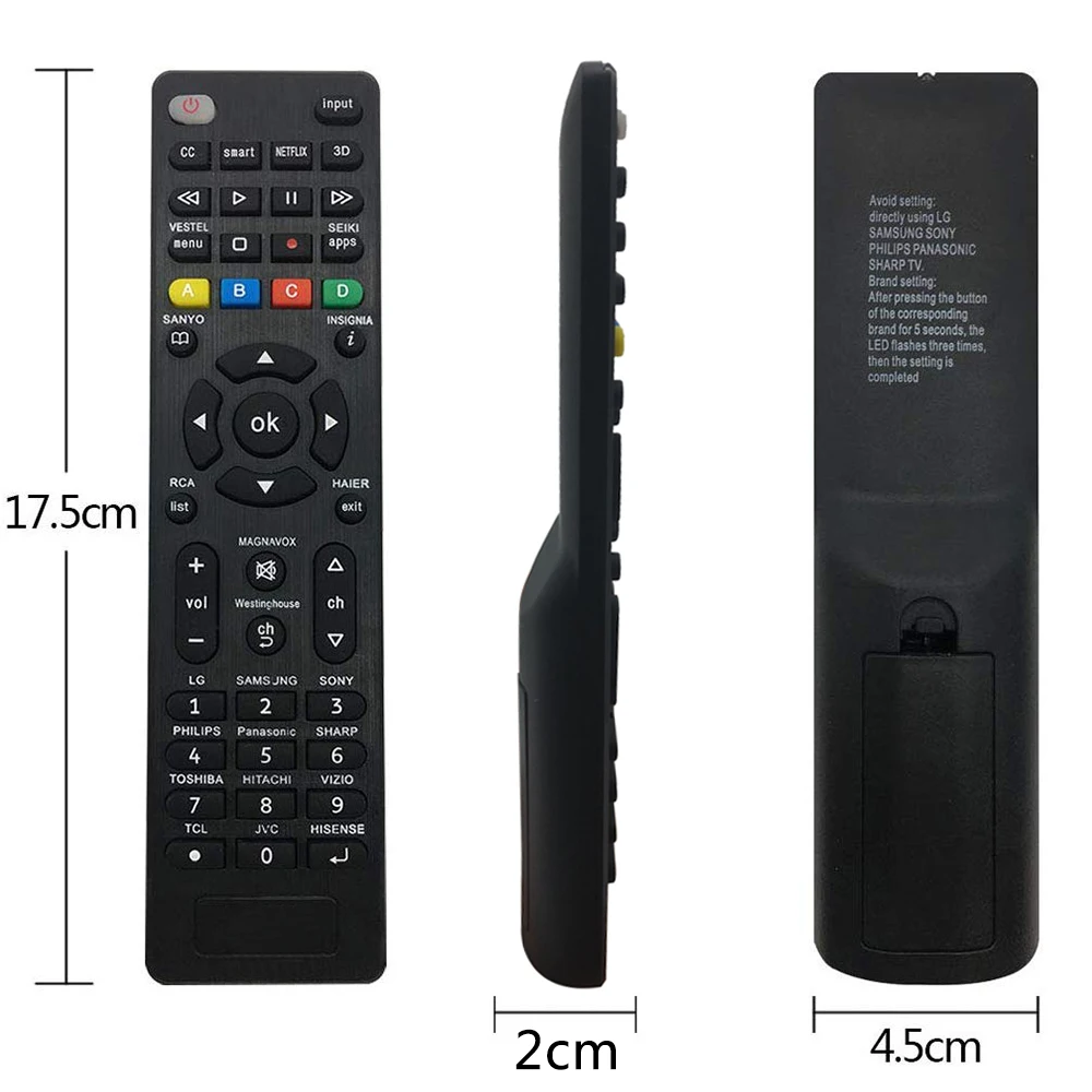 Haoxi RC-G008 Universal Remote Control 3D HDTV Smart TV Compatible with Samsung Sony Panasonic Sharp Toshiba TCL LCD LED view 5