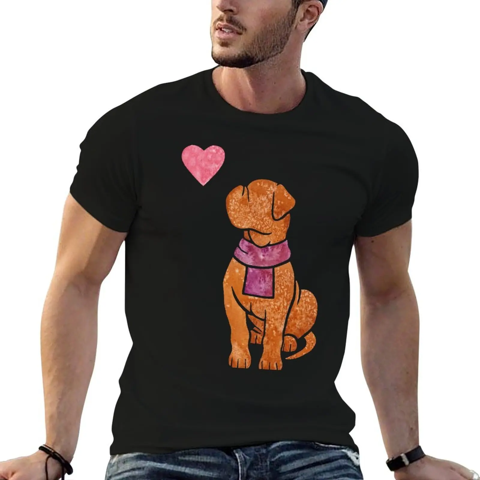 

Watercolour Dogue de Bordeaux dog T-Shirt cotton t shirt man man t shirts for men T-Shirt