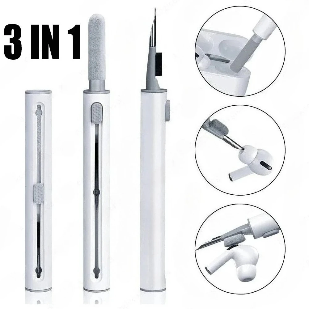 Herramienta de Limpieza de Auriculares, Práctica y Portátil, Cepillo Deslizante para Auriculares, Cepillo para Estuche de Airpods, Limpiador de Auriculares