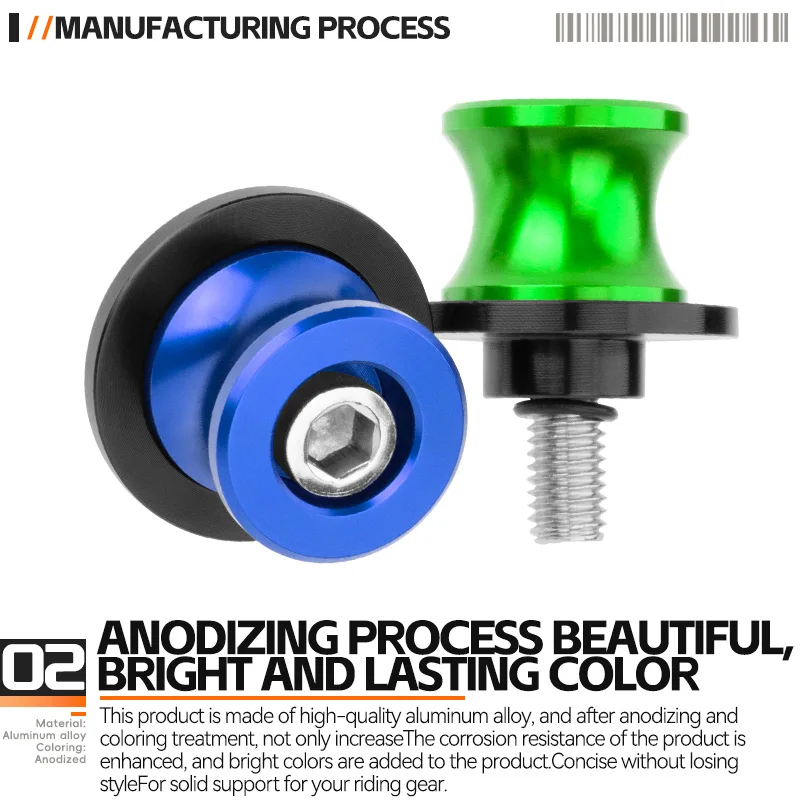 For Kawasaki Z Ninja ZX6R 250SL 250 300 400 650 1000SX Z900 Z750 Z400 Z800 Z650 Motorcycle M8 Swingarm Spool Stands Screw Slider