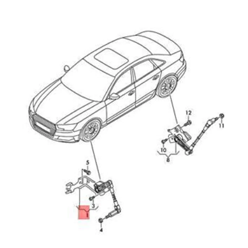 1Pair Front Headlight Level Sensor 8W0941285E 8W0941286C For  A4 S4 A5 RS5 S5 16-23 Suspension Body Height Sensor