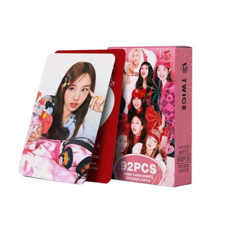 92 шт./компл. Kpop TWICE Lomo карты и наклейки мини-фотоальбом STRATEGY HD печать Высококачественные фотокарточки Nayeon Jeongyeon Momo