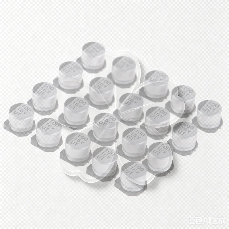 20 pcs SMD electrolytic capacitors with specifications of 6*5 mm 16V 100uF