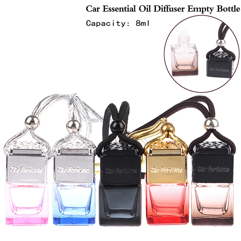 1PCS Car Essential Oil Diffuser Fragrance Air Freshener Scent Perfume Bottle Ornament Hanging Empty Bottle Interior Accessory