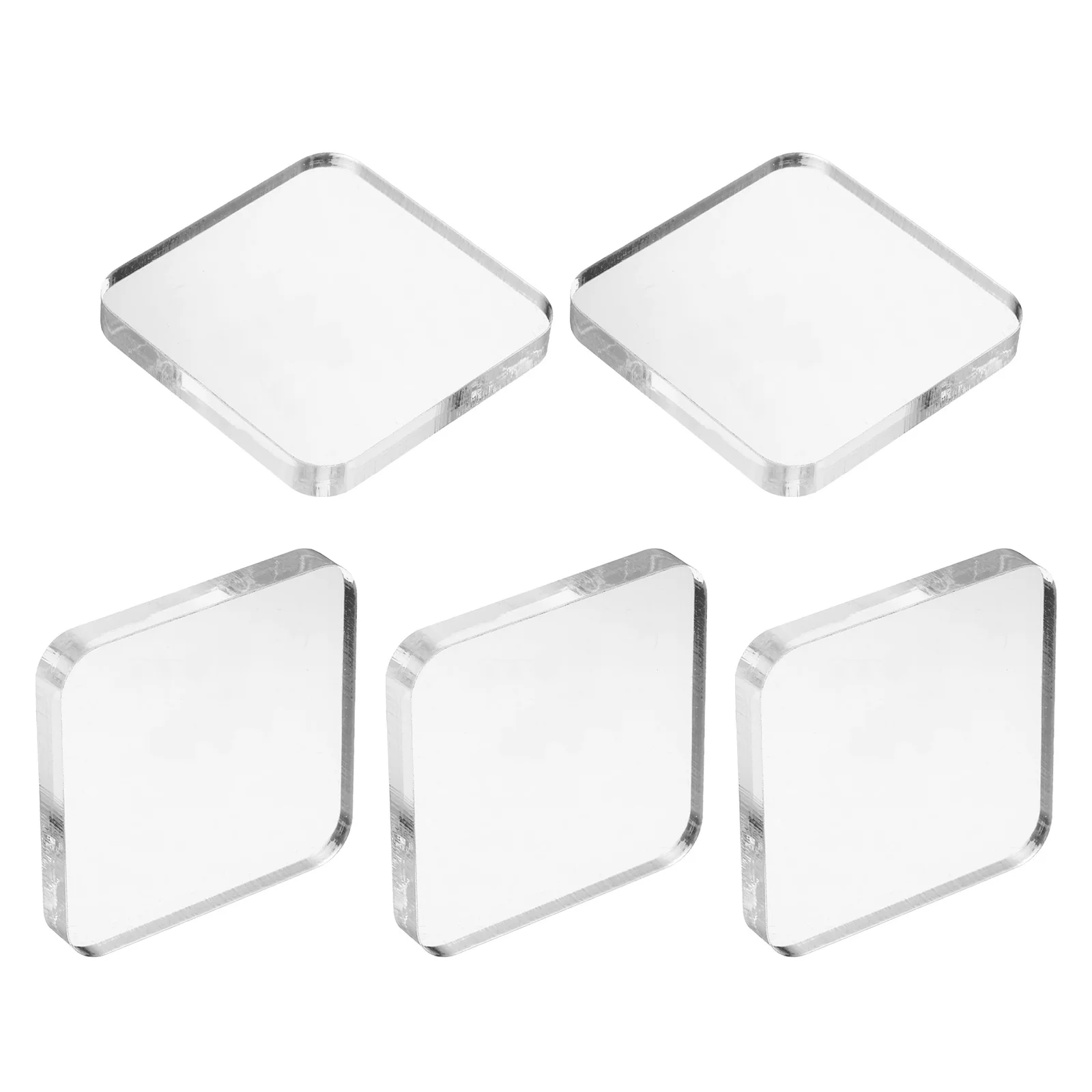

5Pcs Transparent Acrylic Stamp Blocks 10Cm Kids Essential Scrapbooking DIY Craft Tools Decorative Ornament Blanks