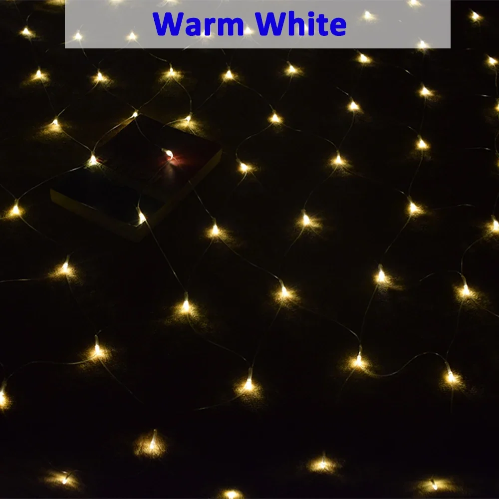 LED Net Beleuchtung String Outdoor EU Stecker 220V Weihnachten Garten Urlaub Wohnkultur Hochzeit Party Fee Baum Dekoration wasserdicht – Detail 3