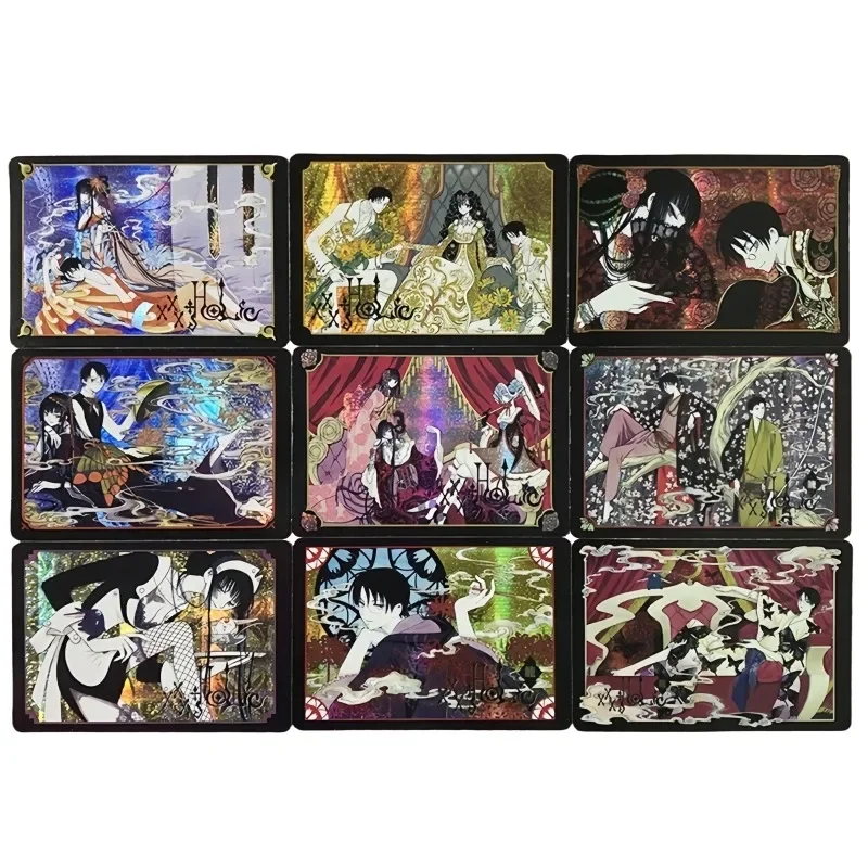 

9pcs/set CLAMP XxxHOLiC Butterfly Dream Animation Characters DIY Refraction Flash Card Anime Classics Game Collection Cards Toy