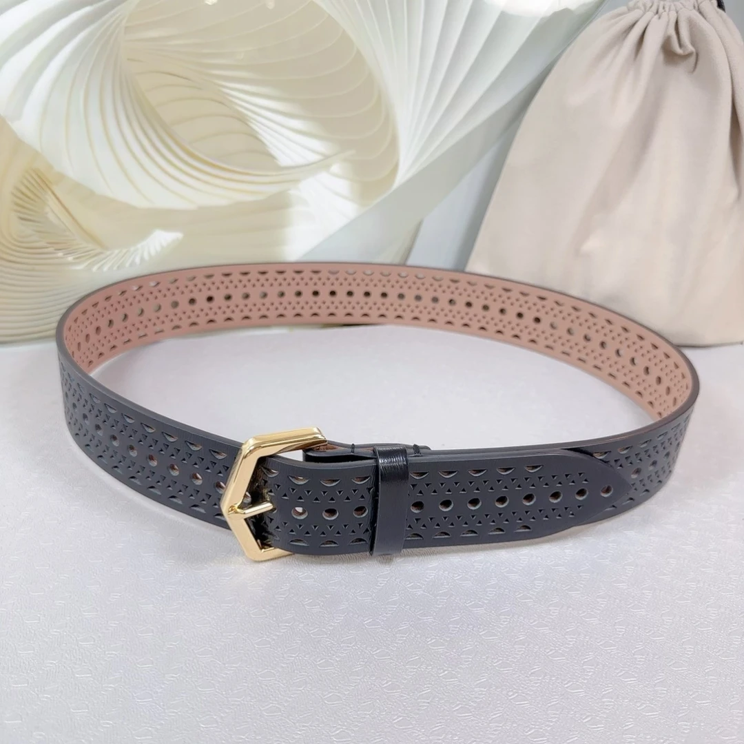Light Luxury Women's Retro Hollow Flower Belt Suitable For Casual Pants Dressing Fashionable Women's Four Season Universal Belt