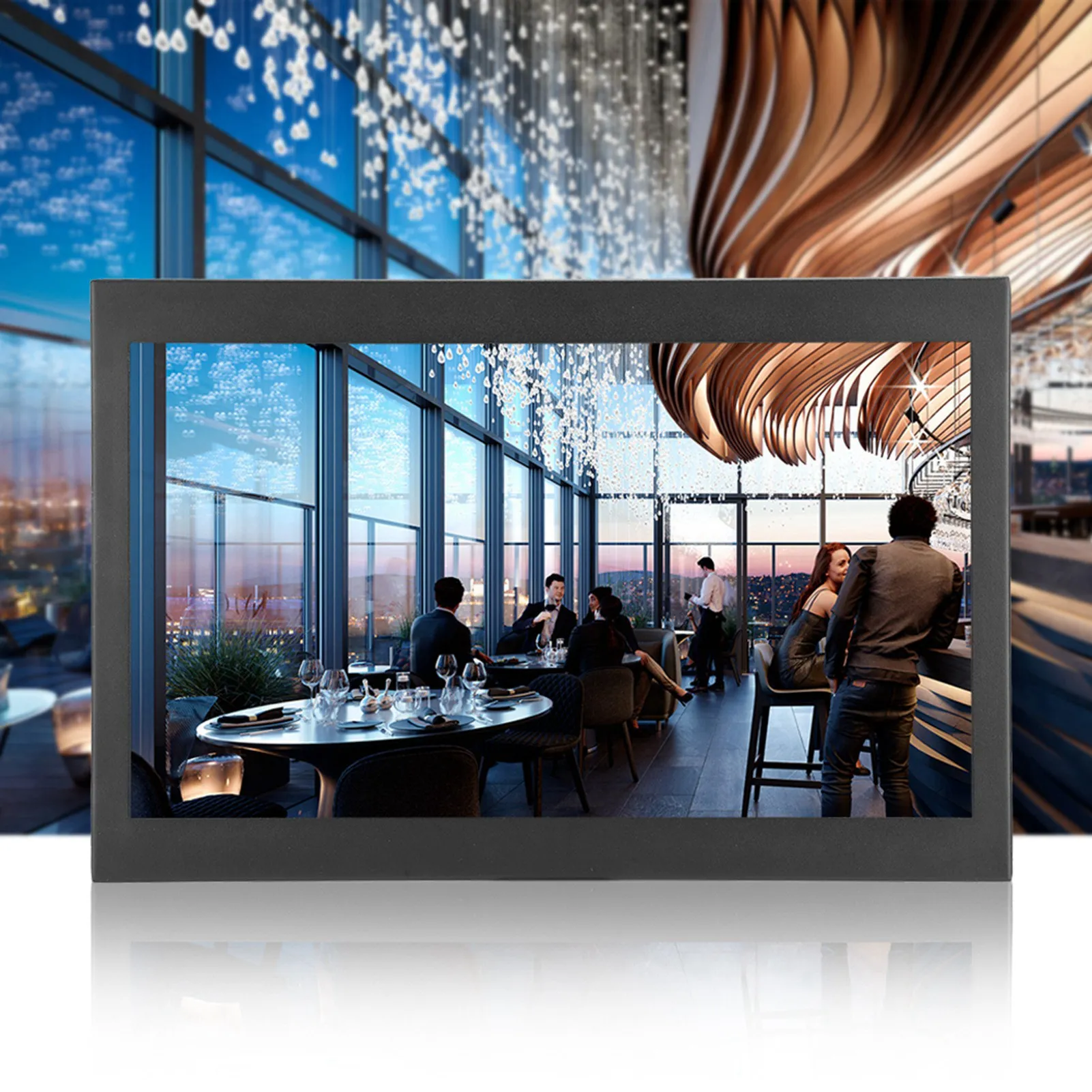 

13,3-дюймовый широкоэкранный полностью металлический встроенный промышленный монитор Full HD 16:9 Встроенный входный монитор Промышленный монитор