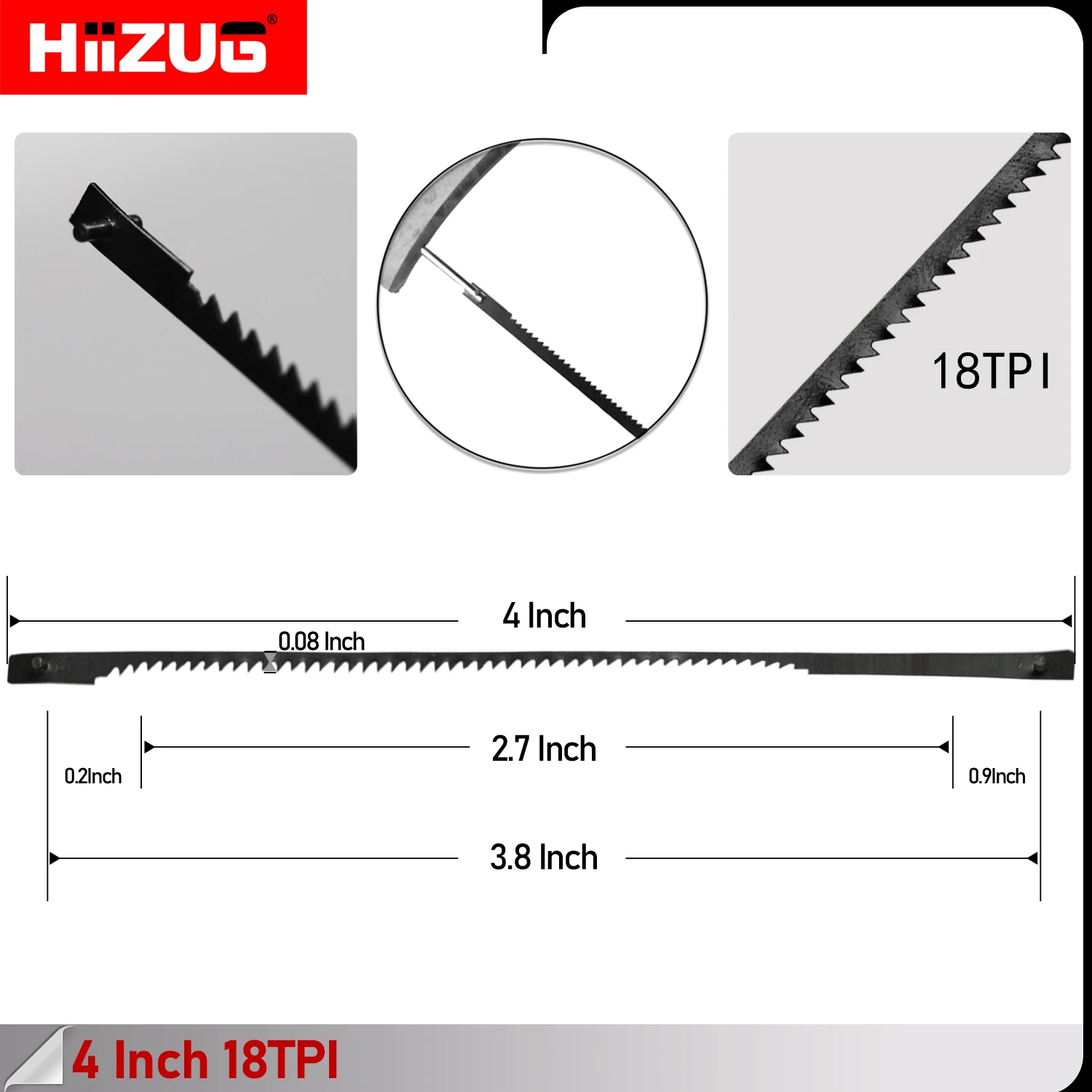 Imagem -03 - Scroll Saw Blade Pin End 18tpi para Dremel Moto-saw Ms20 Ms2001 Ms51-01 Ms52-01 Ms53-01 12 Pcs 105 mm 4