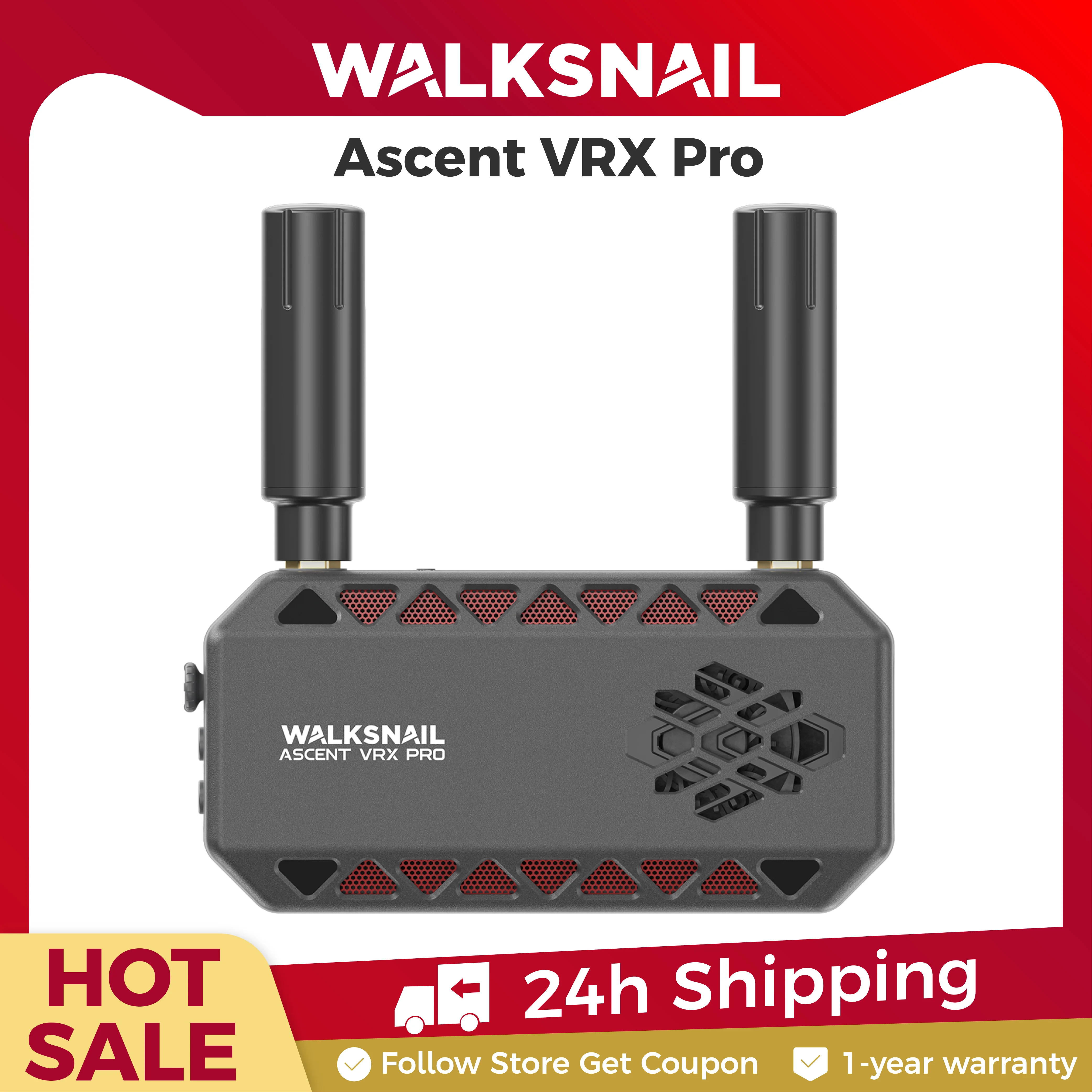 Walksnail Ascent VRX Pro Receiver Supports All FPV Goggles and Displays with HDMI Input Can Be Used with Ascent Lite+ VTX