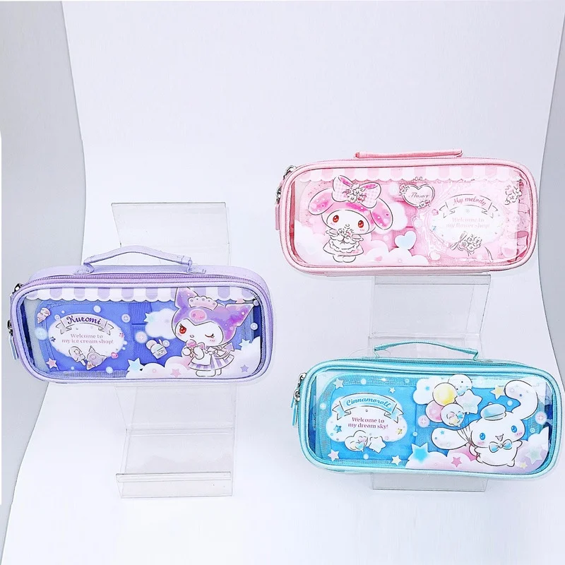 3-pz-lotto-sanrio-kuromi-melody-cinnamoroll-astuccio-carino-scatola-di-matita-di-cancelleria-penna-borsa-di-cancelleria-materiale-scolastico