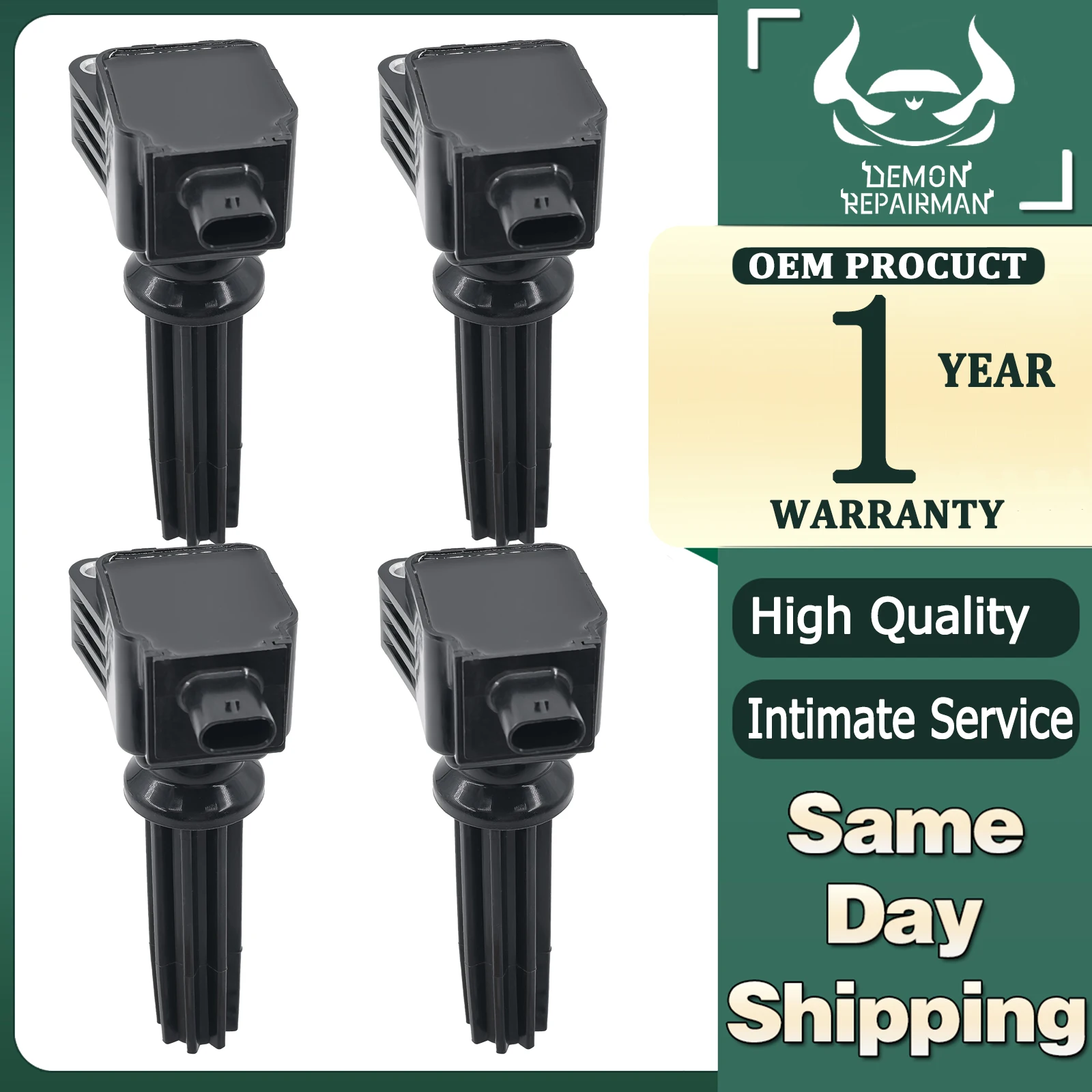 

4PCS Ignition Coils Compatible with FORD S-MAX FOCUS III VOLVO V70 III XC60 2036331 CM5E12A366BA CM5E12A366BB CM5E12A366BC