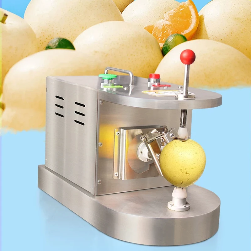 Descascador de Frutas Elétrico em Aço Inoxidável Adequado para Processar Frutas como Peras, Maçãs e Laranjas, Descascador de Abacaxi