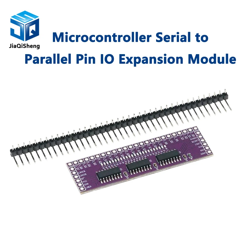 Microcontrolador para Serial Parallel Pin Módulo IO, Porta de saída, Controle LED, 3 a 24Pin, 74HC595