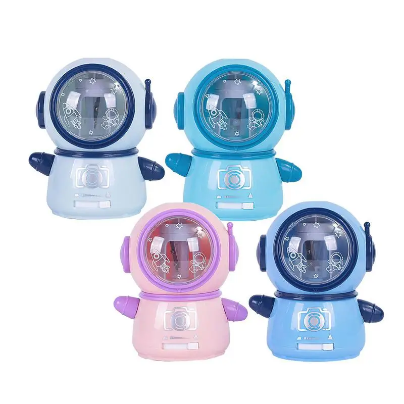 Pencil Sharpeners Spaceman Electric Pencil Sharpener Heavy Duty Cute Pencil Sharpener Plug In For Kids Auto-Stop Pencil