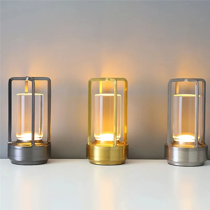 

ABAG LED Table Lamp Rechargeable Night Light Bedroom Eye Protection Advanced Sense Bedside Lamp Portable Camping Lamp
