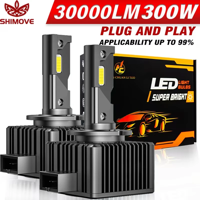 D3S светодиодный фары D1S D2S D4S D8S двойная медная трубка HID конверсионный комплект D1R D2R D3R 30000LM двухсторонний CSP чип 300 Вт Plug & Play D3S светодиодный фары D1S D2S D4S D8S двойная медная трубка HID конверсионный комплект D1R D2R D3R 30000LM двухсторонний CSP чип 300 Вт Plug & Play