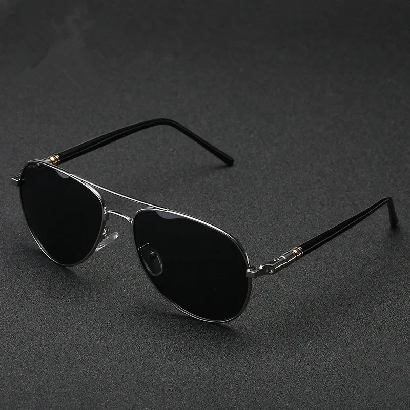 Aviation Metail Frame Quality Oversized Spring Leg Alloy Men Sunglasses Polarized Brand Design Pilot Male Sun Glasses Driving