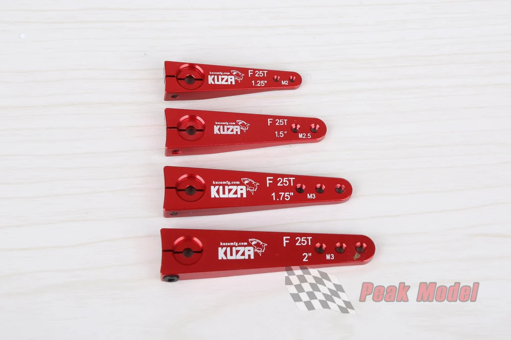 Brazos extendidos servo de alta resistencia, aluminio CNC, V2 KUZA, 23T, 24T, 25T, futaba jr, hitec, nuevo