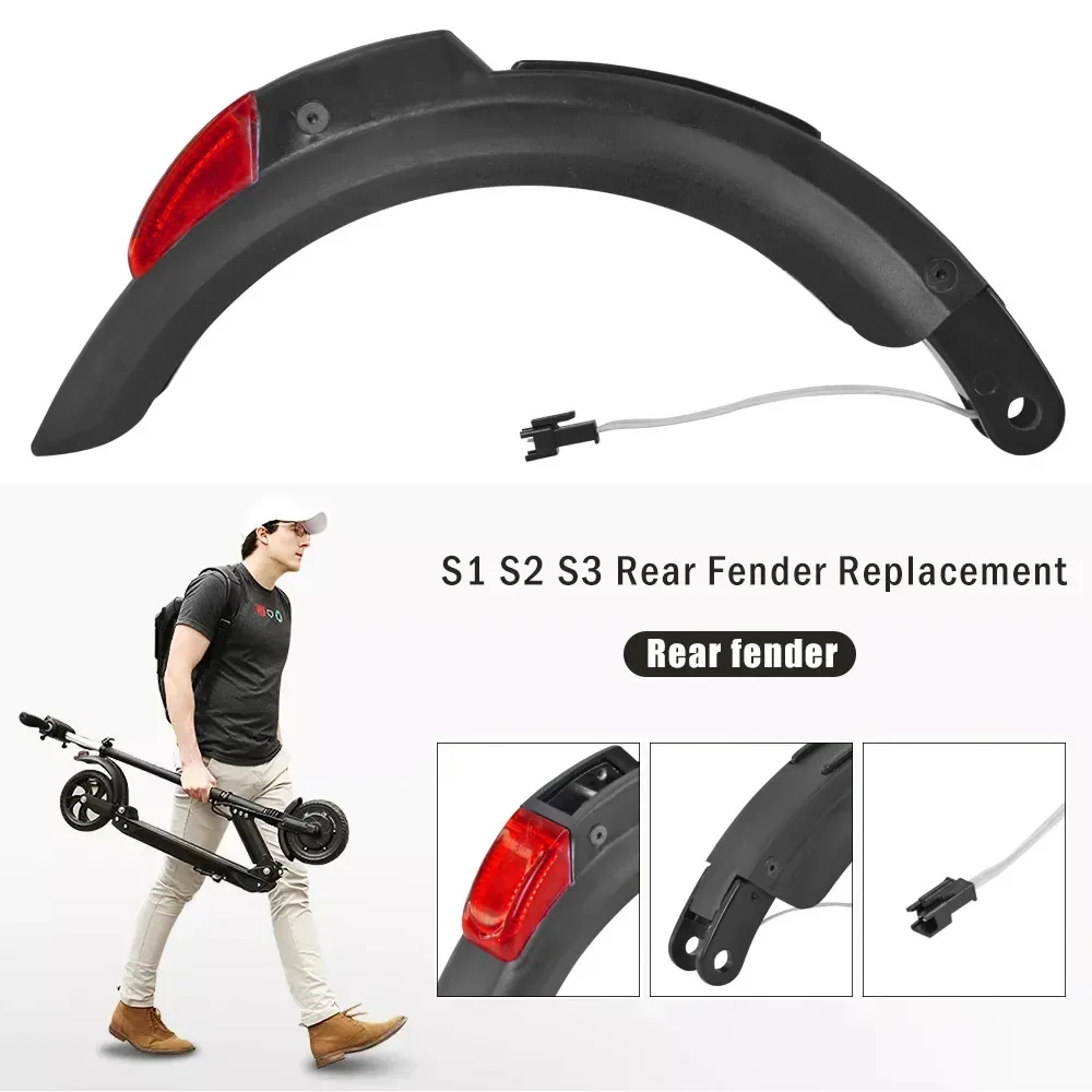 Conjunto de pneus para guarda-lamas dianteiro e traseiro, com luz traseira da roda, para kugoo s1 s2 s3, skate, scooter elétrica, peças