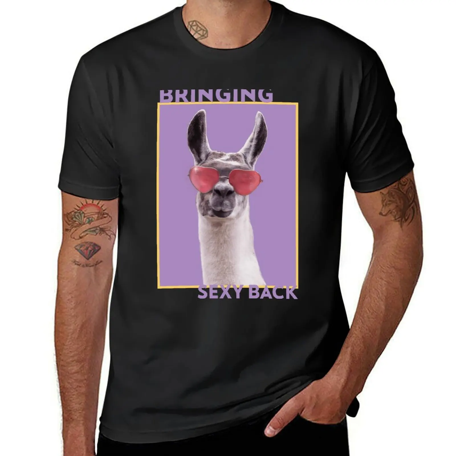 

Bringing Sexy Back Llama T-Shirt Blouse graphics plain blacks mens clothing