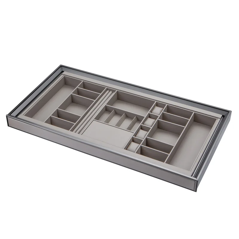 

Wardrobe jewelry box pull basket pants rack household built-in jewelry drawer type leather hardware pull telescopic pants