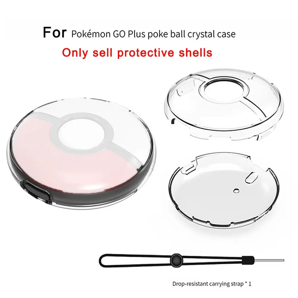 Crystal Shell Case para Pokemon, capa dura transparente com alça de mão, acessórios de proteção, Go Plus, PC, D1S8
