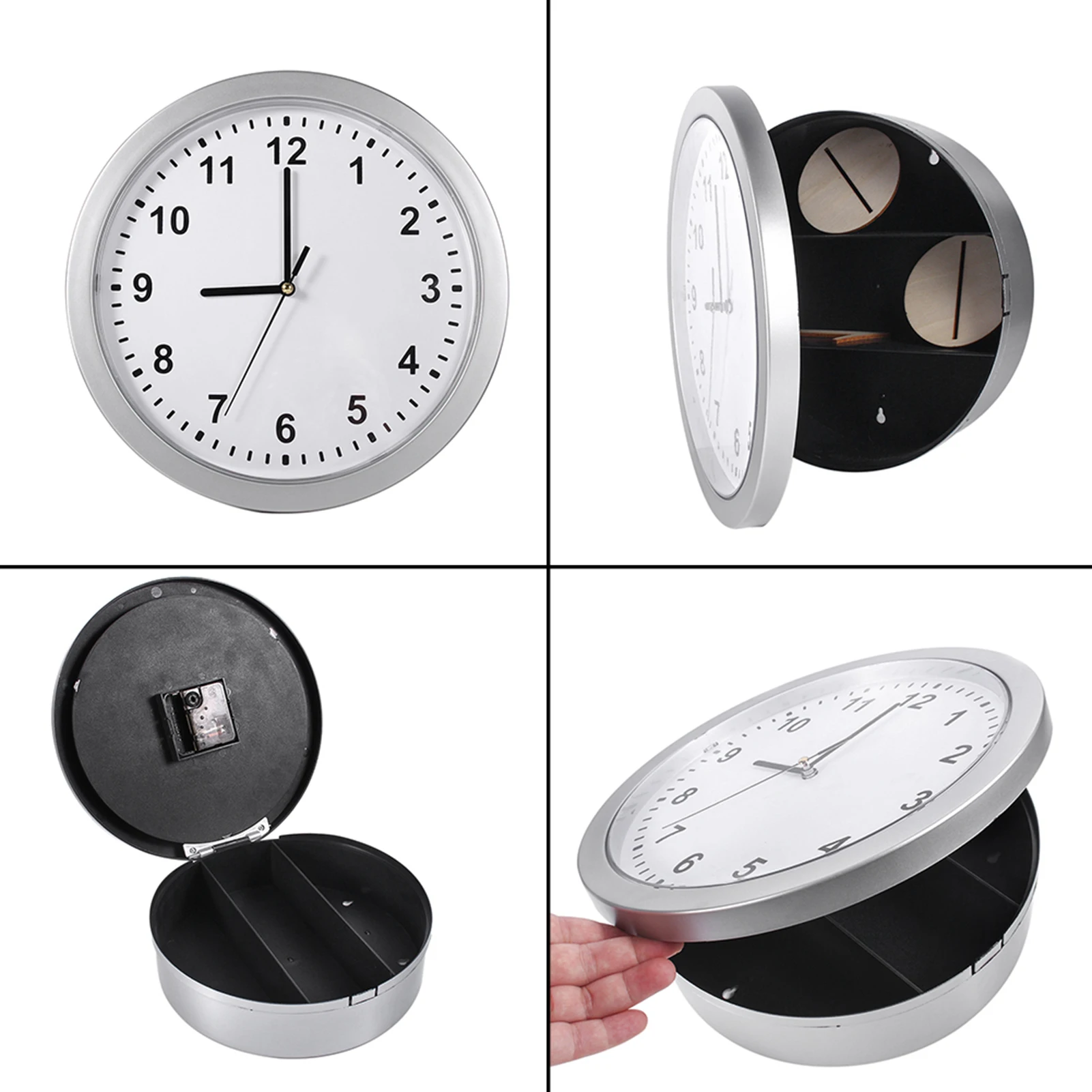 Relógio Secret Wall Clock Container Box for Money, Stash, Jewelry, Valuables, Cash Storage, Diversion