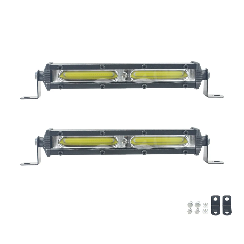 

2pcs COB light bar Car work lights drl Driving light Roof Headlamps additional Bar light Flood LED Bar For Car 4x4 Truck ATV SUV