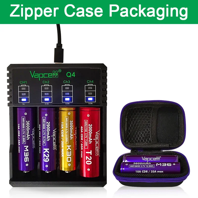 Bateria de lítio vapcell m36 3600mah original inr 18650 10a/35a 3.7v bateria recarregável de alta capacidade para ferramentas elétricas