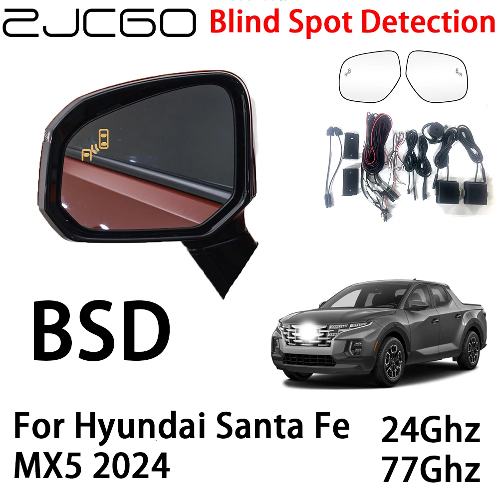 ZJCGO Car BSD Radar Warning System Blind Spot Detection Safety Driving Alert for Hyundai Santa Fe MX5 2024