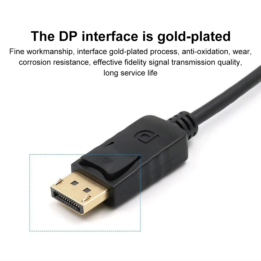 محول شاشة متوافق مع HDMI ، منفذ مطلي بالذهب ، صوت فيديو ، لينوفو ، ديل ، حصان ، وغيرها من المنفعلين ، 4K ، P ، DP