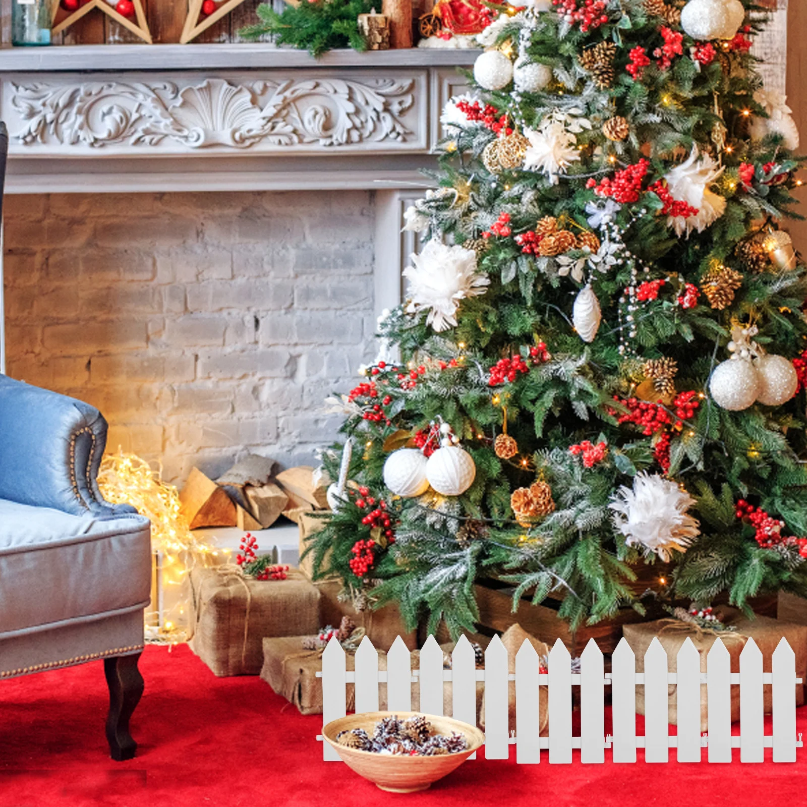 

1pcs Tree Fence Panel Detachable Diy Decorative Picket Landscape Border Easy Setup Storage Plastic Outdoor