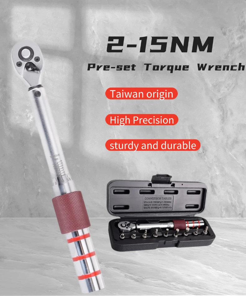 

Industrial Grade 1/4 Mini Bicycle 2-15Nm Torque Wrench Set Torque Measurement Tool Set