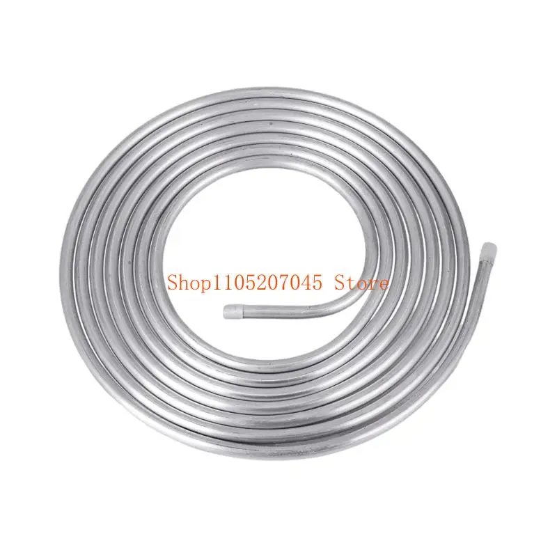 

37cd 3/8Inch 16Ft Aluminum Brake Pipe High Pressure Resistant Car Brake Line Tubing For Safe Driving Upgrades