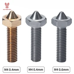 BIGTRETECH Brass Nozzle Hardened Steel 0.4MM 0.6MM High Flow Extruder Print Head Nozzle For H2 V2S LITE Extruder Printer Parts