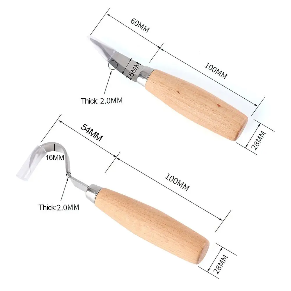 Hand Tool Wood Carving Knife Chisel Kit Woodworking Whittling Cutter Chip