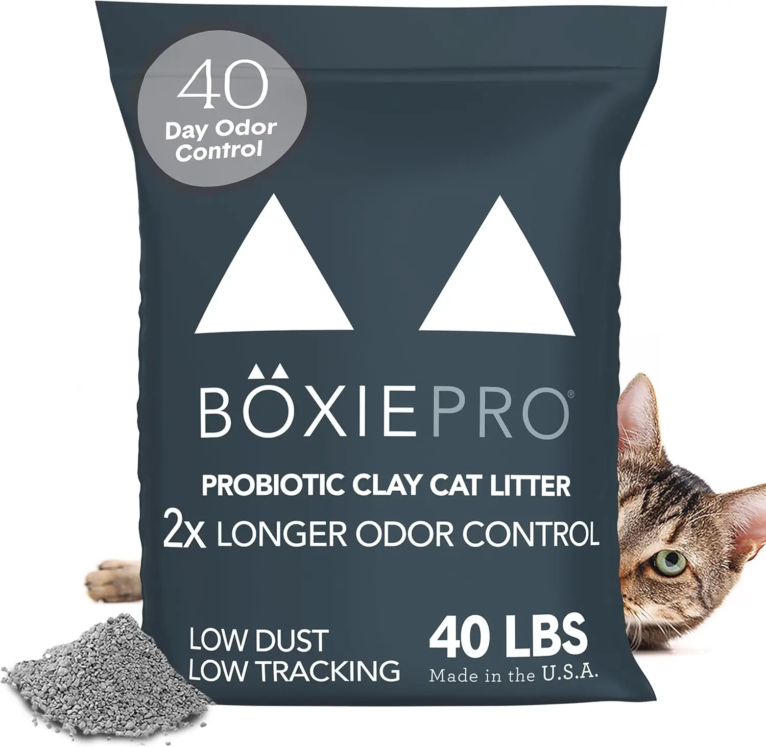 

Probiotic Cat Litter, 40-Day Odor Control, Clumping Clay, Dust-Free, No Fragrances or Fillers, 40 lb
