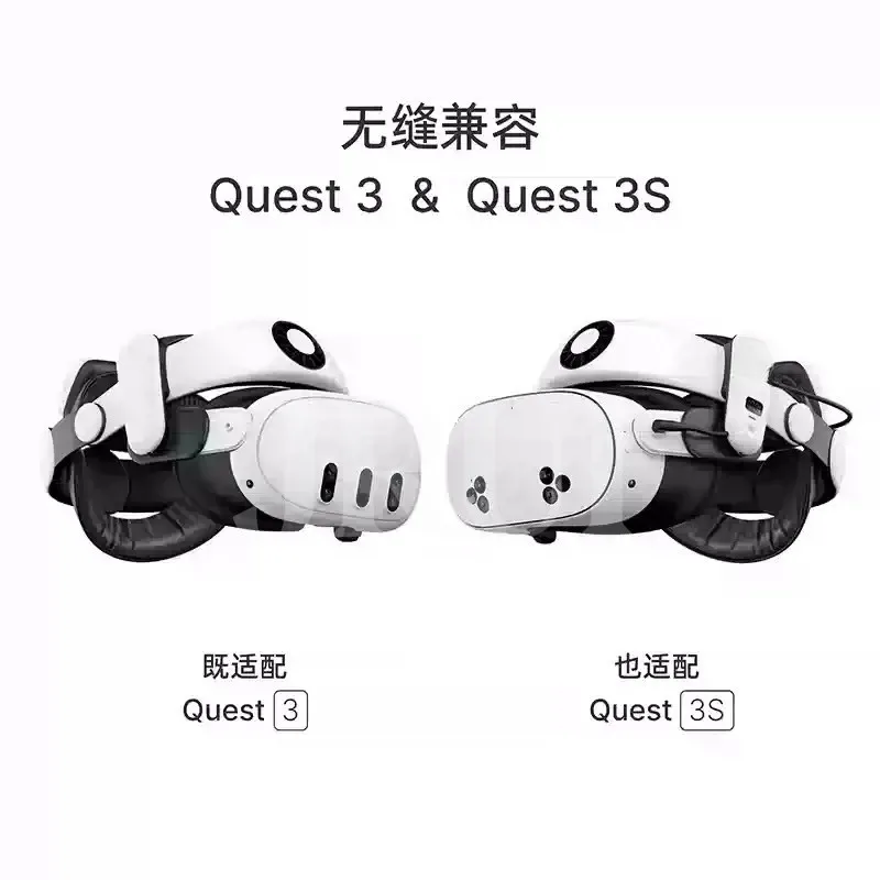 10000mAh Rechargeable Head Strap for Meta Quest 3 Quest 3S S3 Pro VR Game Accessory Air Circulation Comfort Wearing Support