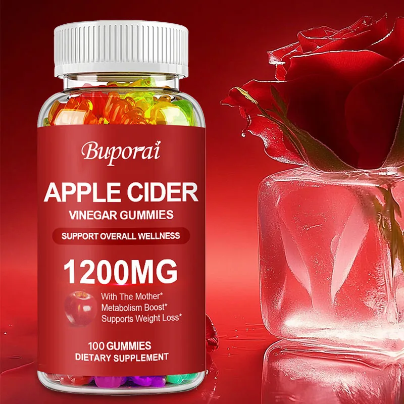 

Apple Cider Vinegar Gummies 1200MG - Supports Overall Health, Boosts Energy Production, Reduces Anxiety, Strengthens Immunity