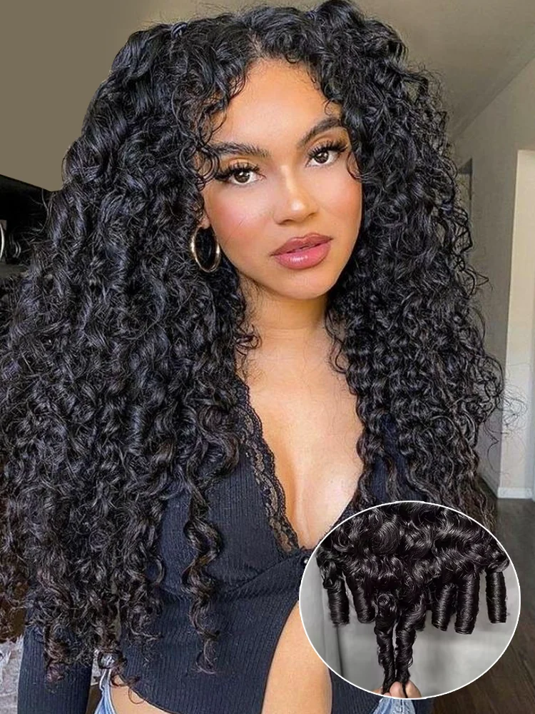 300% Burmese Curly Glueless Half Wigs 100% Human Hair 30 Inch Curly Headband Wig Clip Ins Flip Over Afro Kinky Curly V Part Wig