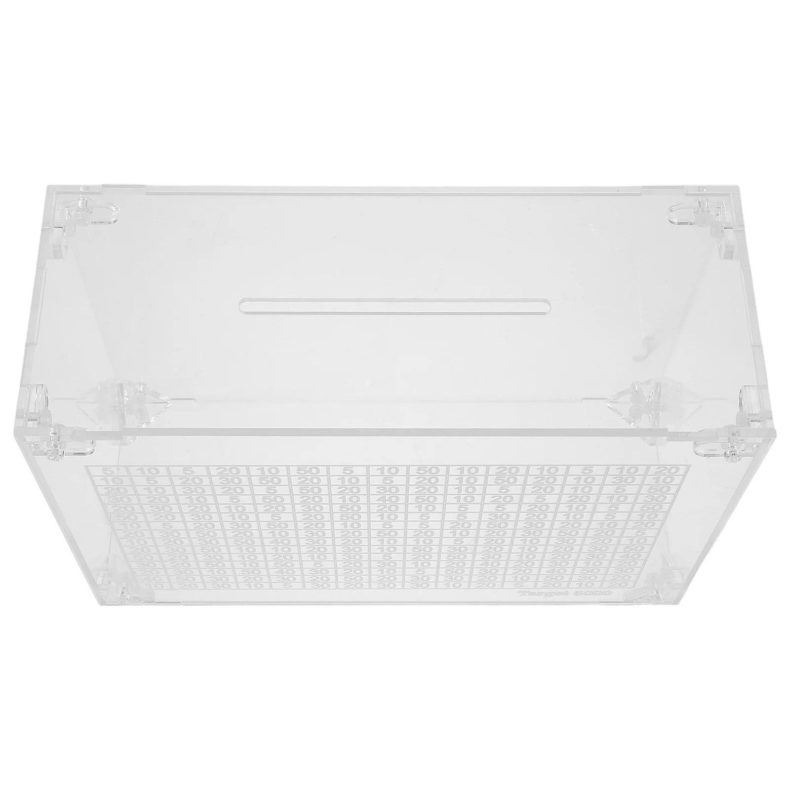 

Acrylic Clear Piggy Bank Transparent Money Box Cash Savings Jar Cute Counter Money Container Goal to 5000 Dollars