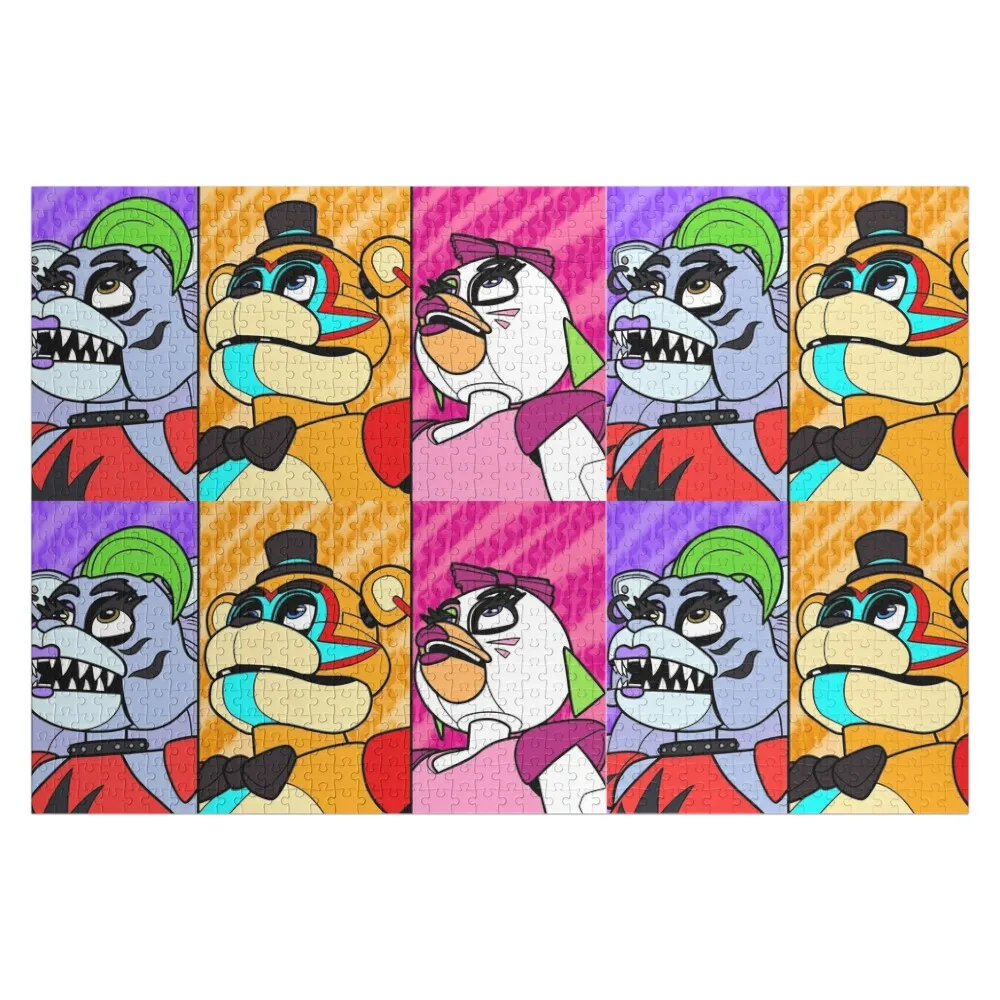 

Пазл Glamrock Animatronics с индивидуальным дизайном, персонализированный подарок для ребенка с фотографией, деревянный пазл на заказ