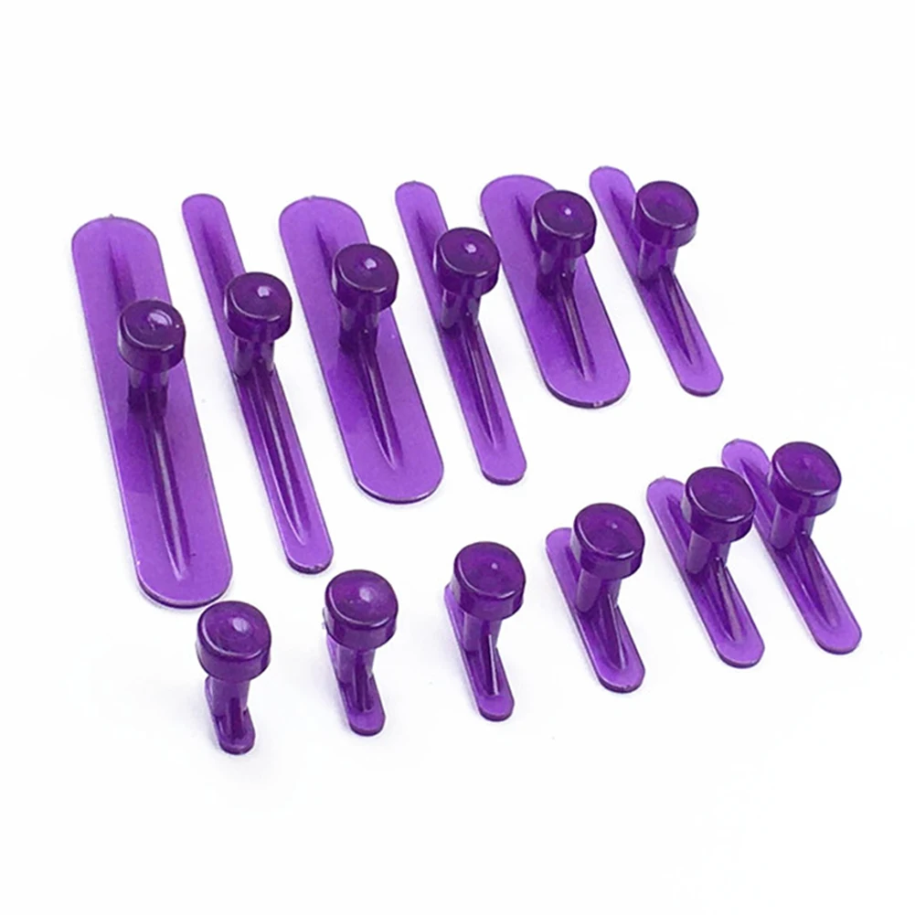 

12Pcs Paintles Dent Removal Puller Tabs Multiple Sizes Sheet Metal Hail Pit Remover Glue Tabs Versatile Dent Repairing Tool