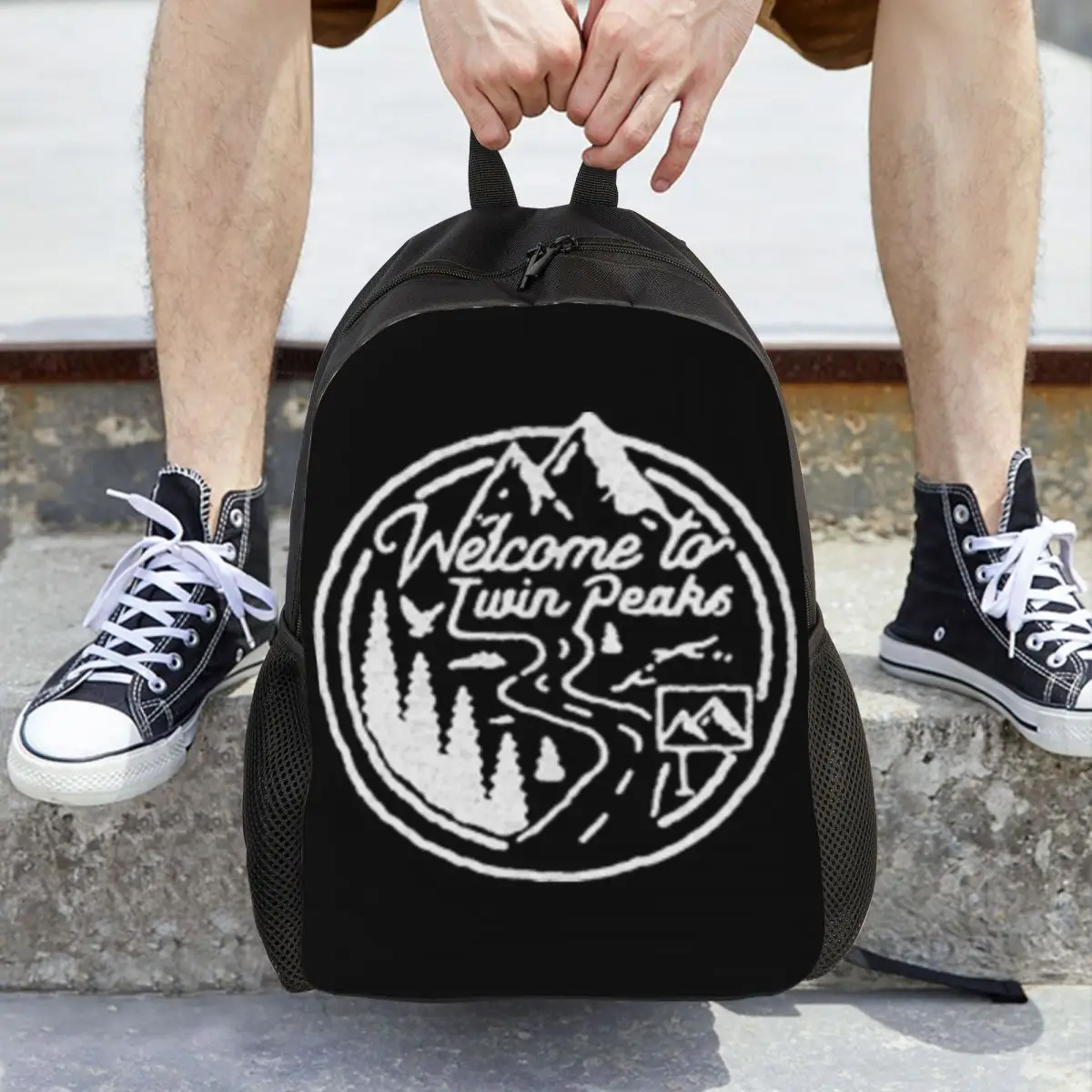 

Twin Peaks Serie Backpack Daypack Large Capacity Boys Girls BookBag School Bag Shoulder Bags for Men Women