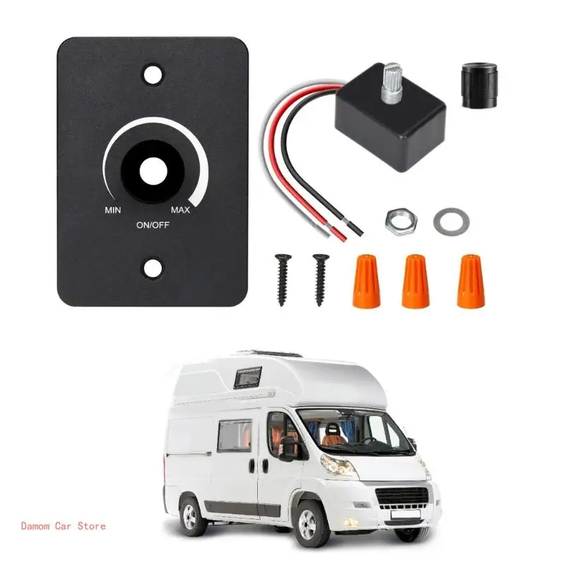 DC12V LED Dimmer Suitable for Marine Travel Trailer Auto Recreational Vehicles No Noise Accurate Dimming Control