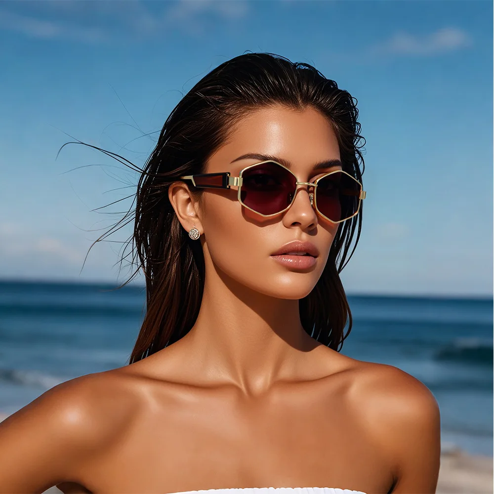 

Unisex Sunglasses Punk Style Retro Metal Simpe Fashionable Trendy Versatile Sunglasses Summer Vacation Beach Sunshade Sunglasses