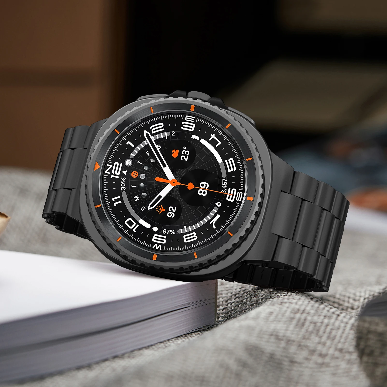 حزام من الفولاذ المقاوم للصدأ لساعة سامسونج جالاكسي 8 الكلاسيكية 46 مللي متر حزام ساعة معدني سوار كوريا لساعة سامسونج 8 40 مللي متر 44 مللي متر